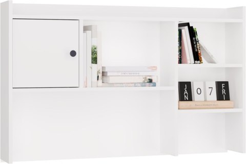 NADSTAWKA DO BIURKA 120CM DRZWI PÓŁKI BIAŁY MAT