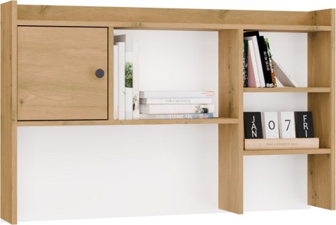 NADSTAWKA DO BIURKA 120CM DRZWI PÓŁKI DĄB ARTISAN