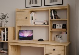 NADSTAWKA DO BIURKA 120CM DRZWI PÓŁKI DĄB ARTISAN