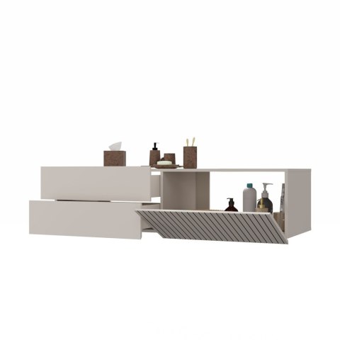 WISZĄCA SZAFKA POD UMYWALKĘ TIGO 2 SZUFLADY RYFLOWANY FRONT KOLOR: KASZMIR