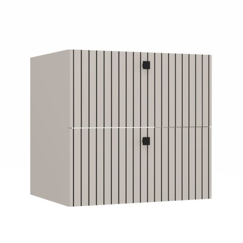 WISZĄCA SZAFKA POD UMYWALKĘ TIGO 2 SZUFLADY RYFLOWANY FRONT KOLOR: KASZMIR