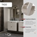 WISZĄCA SZAFKA POD UMYWALKĘ TIGO 2 SZUFLADY RYFLOWANY FRONT KOLOR: KASZMIR