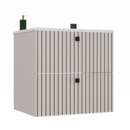 WISZĄCA SZAFKA POD UMYWALKĘ TIGO RYFLOWANY FRONT + UMYWALKA KOLOR: KASZMIR