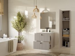 WISZĄCA SZAFKA POD UMYWALKĘ TIGO RYFLOWANY FRONT + UMYWALKA KOLOR: KASZMIR