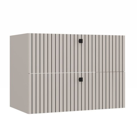 WISZĄCA SZAFKA POD UMYWALKĘ TIGO 2 SZUFLADY RYFLOWANY FRONT KOLOR: KASZMIR