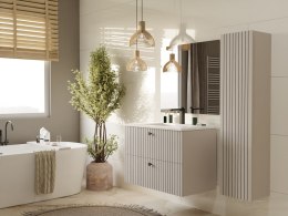 WISZĄCA SZAFKA POD UMYWALKĘ TIGO 2 SZUFLADY RYFLOWANY FRONT KOLOR: KASZMIR