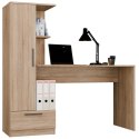 ZESTAW BIURKO Z REGAŁEM COSMO SZUFLADA PÓŁKI DĄB SONOMA
