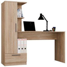 ZESTAW BIURKO Z REGAŁEM COSMO SZUFLADA PÓŁKI DĄB SONOMA