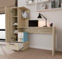ZESTAW BIURKO Z REGAŁEM COSMO SZUFLADA PÓŁKI DĄB SONOMA