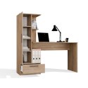 ZESTAW BIURKO Z REGAŁEM COSMO SZUFLADA PÓŁKI DĄB SONOMA