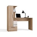 ZESTAW BIURKO Z REGAŁEM COSMO SZUFLADA PÓŁKI DĄB SONOMA
