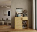 NOWOCZESNA KOMODA MALWA DO SALONU SYPIALNI 5 SZUFLAD 1 DRZWI DĄB ARTISAN