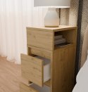 SZAFKA NOCNA YORK STOLIK NOCNY 2 SZUFLADY 1 PÓŁKA DO SYPIALNI DĄB ARTISAN