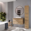 WISZĄCA SZAFKA ŁAZIENKOWA POD UMYWALKĘ 2 SZUFLADY 80CM DĄB ARTISAN