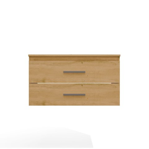 WISZĄCA SZAFKA ŁAZIENKOWA POD UMYWALKĘ 2 SZUFLADY 80CM DĄB ARTISAN