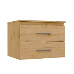 SZAFKA ŁAZIENKOWA NEL 60CM POD UMYWALKĘ WISZĄCA 2 SZUFLADY DĄB ARTISAN