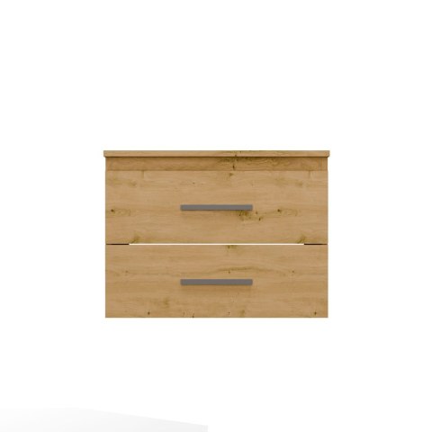 SZAFKA ŁAZIENKOWA NEL 60CM POD UMYWALKĘ WISZĄCA 2 SZUFLADY DĄB ARTISAN