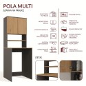 SZAFKA ŁAZIENKOWA POLA REGAŁ ŁAZIENKOWY NAD PRALKĘ DĄB ARTISAN / ANTACYT