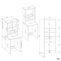 SZAFKA ŁAZIENKOWA POLA REGAŁ ŁAZIENKOWY NAD PRALKĘ DĄB ARTISAN / ANTACYT