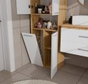 SZAFKA ŁAZIENKOWA NEL SŁUPEK Z KOSZEM NA PRANIE DĄB ARTISAN / BIAŁY MAT