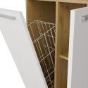 SZAFKA ŁAZIENKOWA NEL SŁUPEK Z KOSZEM NA PRANIE DĄB ARTISAN / BIAŁY MAT