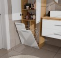 SZAFKA ŁAZIENKOWA NEL SŁUPEK Z KOSZEM NA PRANIE DĄB ARTISAN / BIAŁY MAT