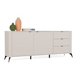 ELEGANCKA SZEROKA KOMODA CORDOBA 3 SZUFLADY CICHY DOMYK KOLOR: KASZMIR