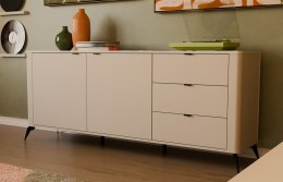 ELEGANCKA SZEROKA KOMODA CORDOBA 3 SZUFLADY CICHY DOMYK KOLOR: KASZMIR
