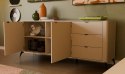 ELEGANCKA SZEROKA KOMODA CORDOBA 3 SZUFLADY CICHY DOMYK KOLOR: KASZMIR