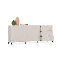 ELEGANCKA SZEROKA KOMODA CORDOBA 3 SZUFLADY CICHY DOMYK KOLOR: KASZMIR