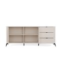 ELEGANCKA SZEROKA KOMODA CORDOBA 3 SZUFLADY CICHY DOMYK KOLOR: KASZMIR