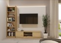 REGAŁ RIMINI SZAFKA 50CM 7 PÓŁEK DO BIURA SALONU DĄB ARTISAN
