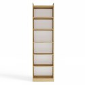 REGAŁ RIMINI SZAFKA 50CM 7 PÓŁEK DO BIURA SALONU DĄB ARTISAN
