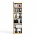 REGAŁ RIMINI SZAFKA 50CM 7 PÓŁEK DO BIURA SALONU DĄB ARTISAN