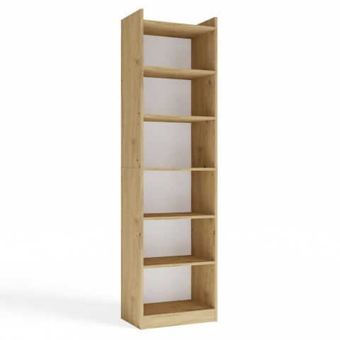 REGAŁ RIMINI SZAFKA 50CM 7 PÓŁEK DO BIURA SALONU DĄB ARTISAN