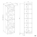 REGAŁ RIMINI SZAFKA 50CM 7 PÓŁEK DO BIURA SALONU BIAŁY MAT