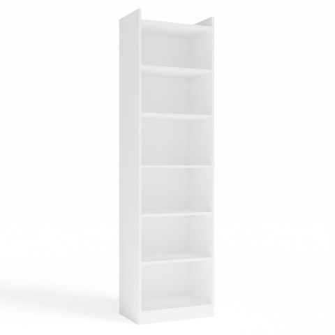 REGAŁ RIMINI SZAFKA 50CM 7 PÓŁEK DO BIURA SALONU BIAŁY MAT