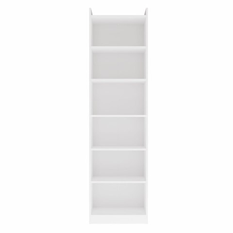 REGAŁ RIMINI SZAFKA 50CM 7 PÓŁEK DO BIURA SALONU BIAŁY MAT