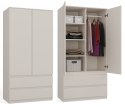 SZAFA DWUDRZWIOWA MALWA 90CM 2 SZUFLADY KOLOR: KASZMIR