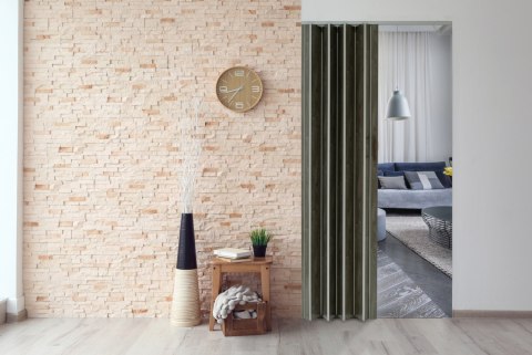 Drzwi harmonijkowe 001P DĄB GRAFIT MAT - 100 cm Drzwi harmonijkowe 001P DĄB GRAFIT MAT - 100 cm