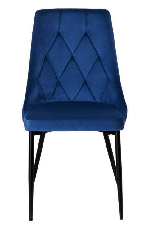 Krzesło LINCOLN VELVET tapicerowane granatowy aksamit Krzesło LINCOLN VELVET tapicerowane granatowy aksamit