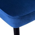 Krzesło LINCOLN VELVET tapicerowane granatowy aksamit Krzesło LINCOLN VELVET tapicerowane granatowy aksamit