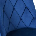 Krzesło LINCOLN VELVET tapicerowane granatowy aksamit Krzesło LINCOLN VELVET tapicerowane granatowy aksamit