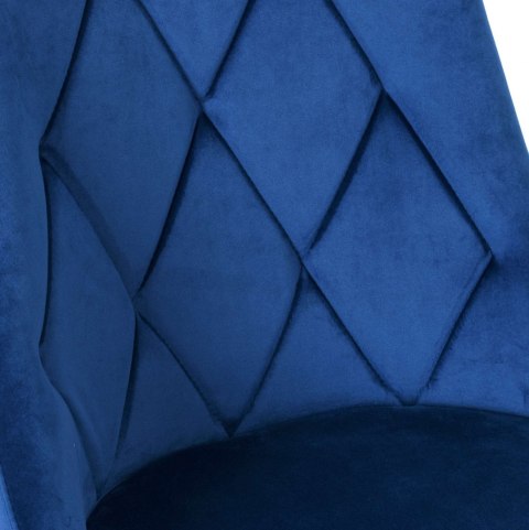 Krzesło LINCOLN VELVET tapicerowane granatowy aksamit Krzesło LINCOLN VELVET tapicerowane granatowy aksamit