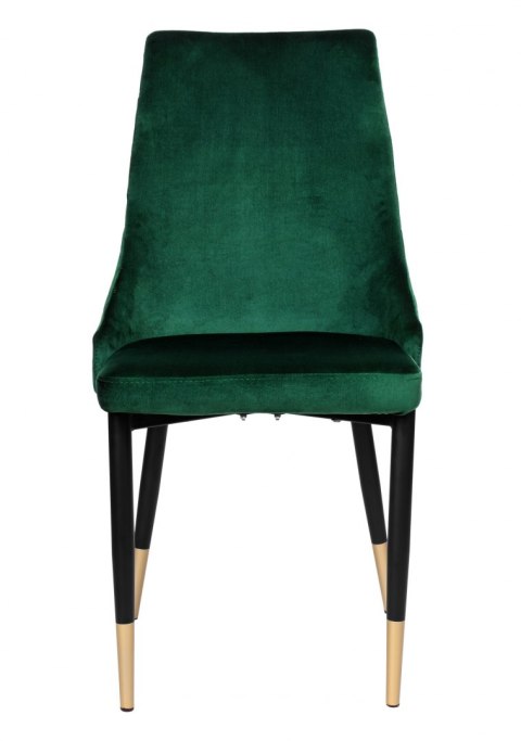 Krzesło welurowe tapicerowane Vermont Velvet ciemnozielone Krzesło welurowe tapicerowane Vermont Velvet ciemnozielone