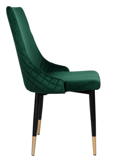 Krzesło welurowe tapicerowane Vermont Velvet ciemnozielone Krzesło welurowe tapicerowane Vermont Velvet ciemnozielone