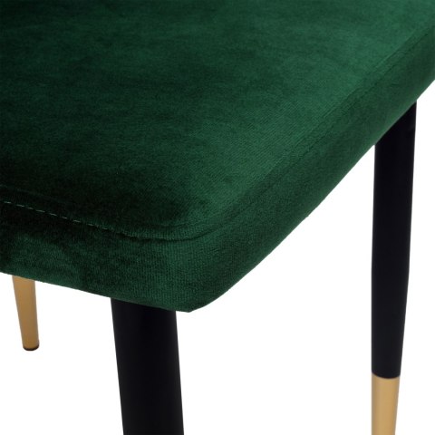 Krzesło welurowe tapicerowane Vermont Velvet ciemnozielone Krzesło welurowe tapicerowane Vermont Velvet ciemnozielone